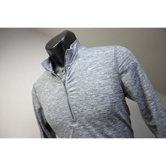 Nike Running Jacket Dri Fit Fitted Gray Athletic Sweatshirt Womens Sz Small - Picture 1 of 7